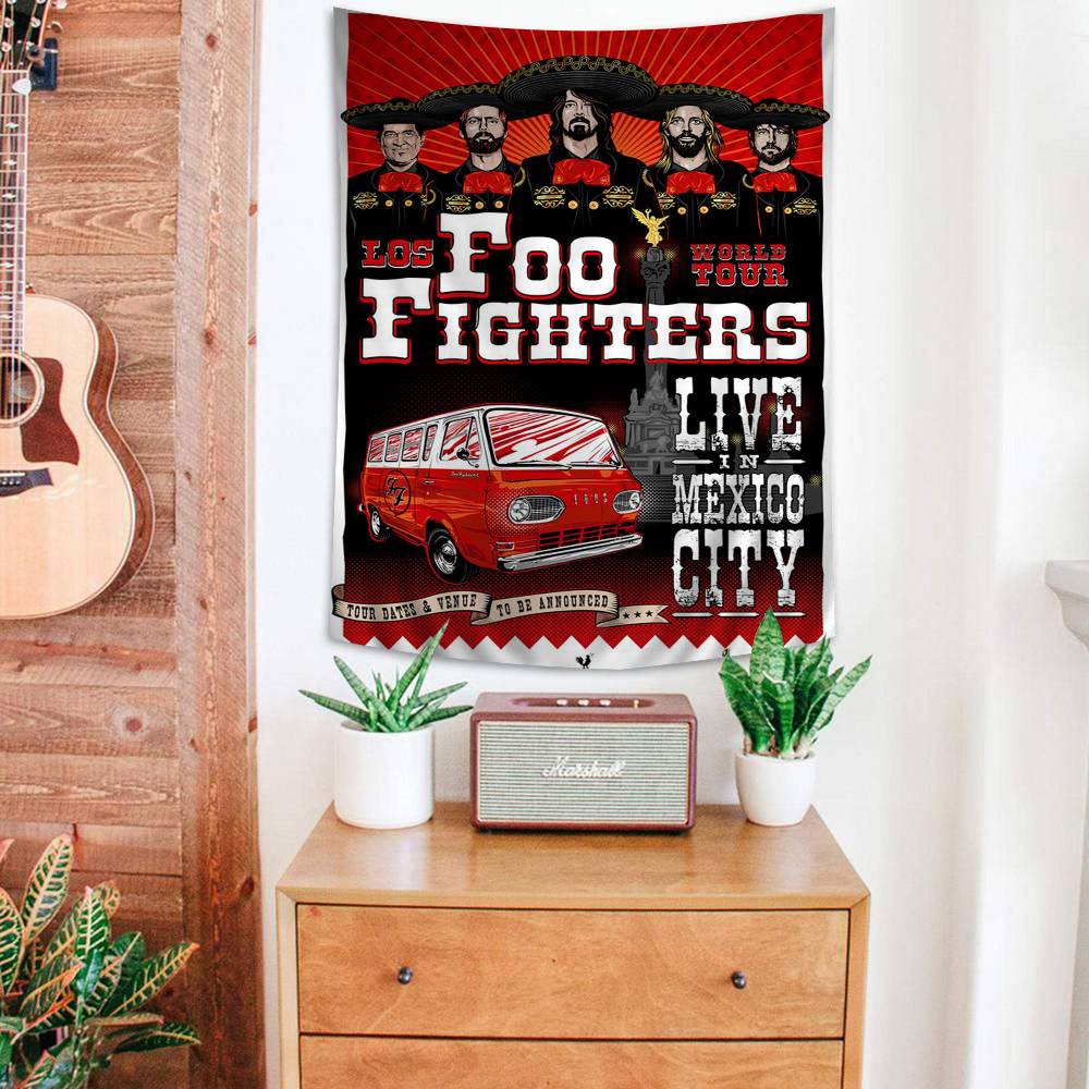 Гобелен с аниме-изображением группы Foo Fighters для гостиной, дома, общежития, декор для дома