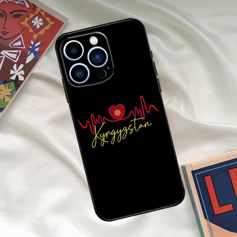 Kyrgyzstan Flag Phone Case For iPhone 16 14 13 12 11 15 17 Pro Max 15 16 Plus 13 Mini 16e 17 Air Funda Cover