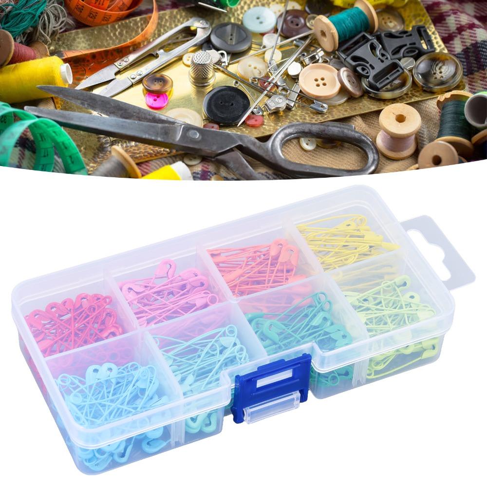 240Pcs Boxed Decorative Pins 8 Colors Fastener Pins Durable Tag Pins Decoration