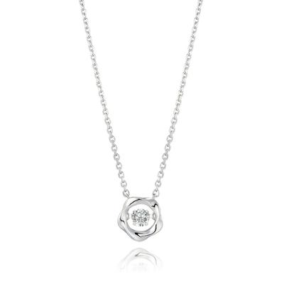 [[Стоунхендж]] Серебряное Танцующее Каменное Ожерелье Stella N0117