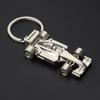 F1 Keychain 3D Solid Silver Racing Keychain Men'S Jewelry Keyring Pendant
