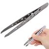 Eyelash Extension Applicator Hair Removal Eyebrow Tweezers Clip Stainless Steel Slant Tip