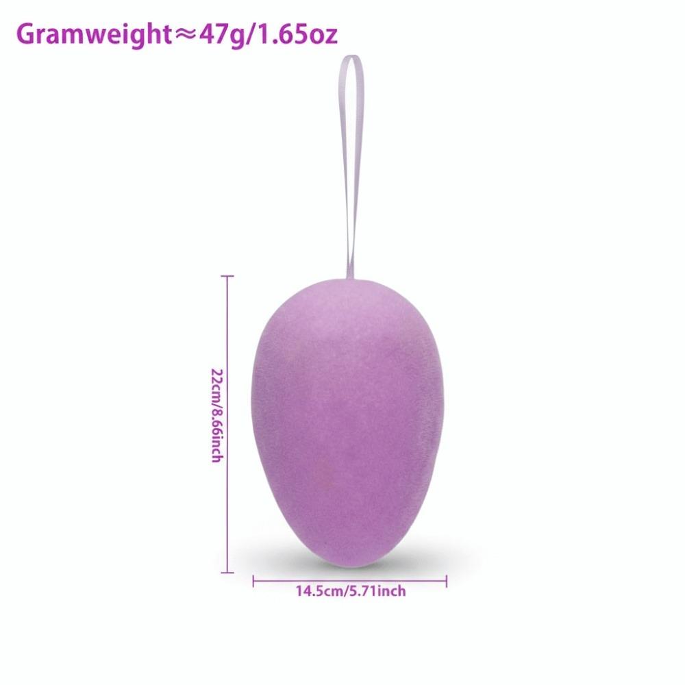 Flocking Design Easter Egg Ornament Colorful Flocking Handmade Craft  Craft Display