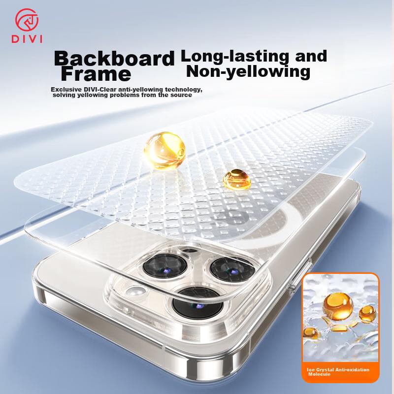 Ice Clear Magnetic | Yellowing CompensationIPhone 13 Pro Max Case, MagSafe Compatible Ultra-Thin Shockproof Wireless Charging for Apple 13 Pro Max