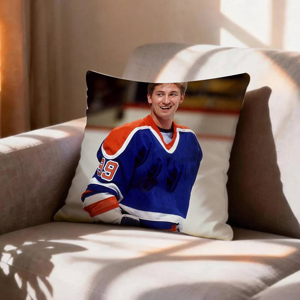 Ice HockeyWayne GGretzky Pillow Case Pattern Printed Pillowcase For Living Room Sofa Cushion Cover