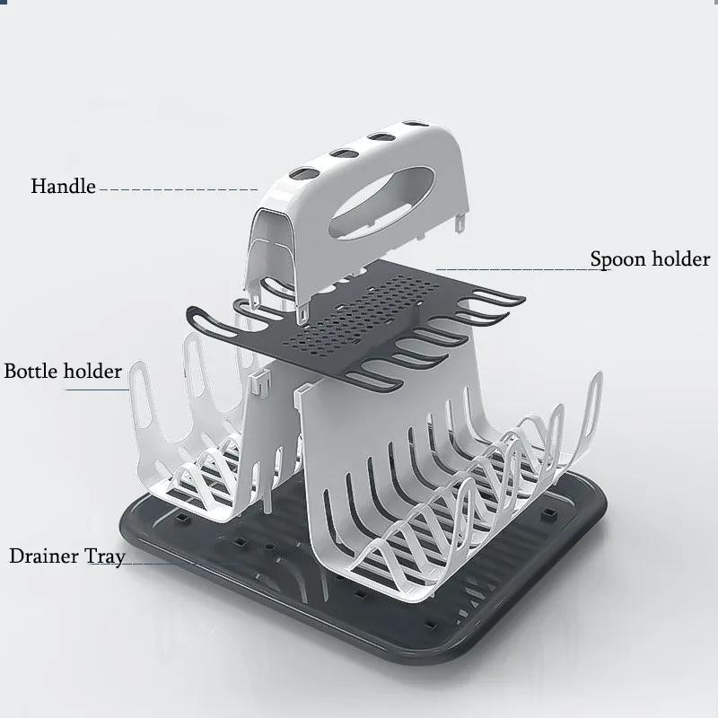 Baby Bottle Drying Rack Feeding Cup Holder Removable Tree Shape Rack Cleaning Pacifiers and Accessories Storage Drying Shelf