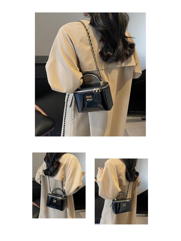 Винтажная маленькая квадратная сумка Miu на цепочке - Женская повседневная модная сумка через плечо и кроссбоди