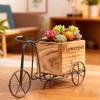 Durable Iron and Wood Bicycles Flower Pot Resistant to Weather for Outdoor Use in Gardens Balconies Long Terms