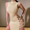 Sexy Sleeveless Bandage Dress For Women Club Party Backless Summer Skinny Elegant Black Tank Dresses