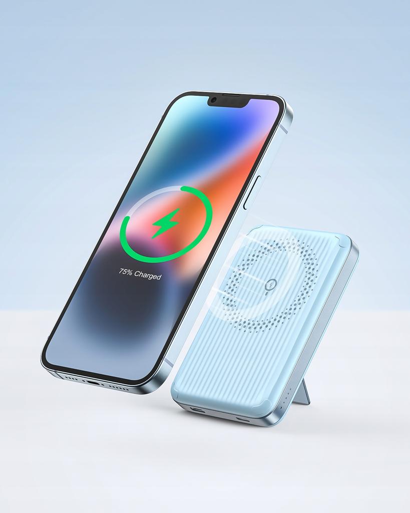 Innostyle Powerswitch Пауэрбанк с быстрой индукционной зарядкой для Magsafe 10000 мАч Подставка Синий