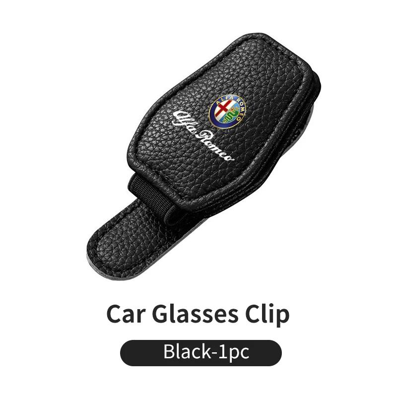 DLOUS1 Car Glasses Clip Sunshade Storage Clip Sunglasses Organize For Alfa Romeo Giulia 147 Mito 156 159 166 GT Stelvio Brera Volante