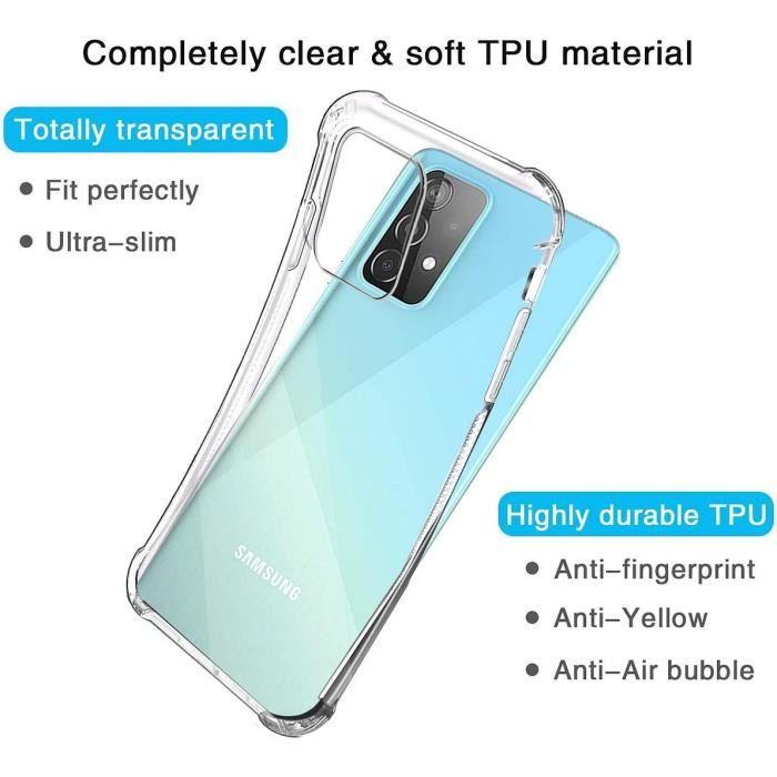 Coque Transparente PROSHOP pour Samsung Galaxy A52 5G - Souple - Anti Choc - Haute Résistance - Verre Trempé