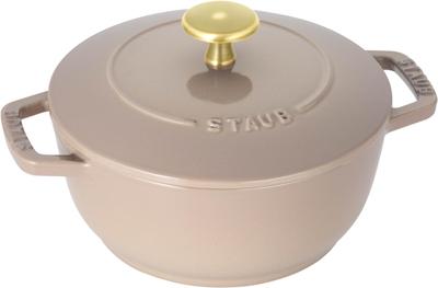 Staub Linen S 16 см латунная ручка для двухручного литого эмалированного рисоварки на 1 чашку IH совместимый японский продукт с серийным номером Linen латунная ручка "Wanabe"