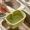 Wall-mounted Sink Draining Basket, Press-type Multi-functional Wall-mounted Food Residue Cleaning and Filtering Basket