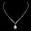 White Cubic Zirconia Stone Jewelry Sets For Women Silver Color Chain Necklace Earrings Set Wedding Bridal Jewelry Valentine's Day Gifts