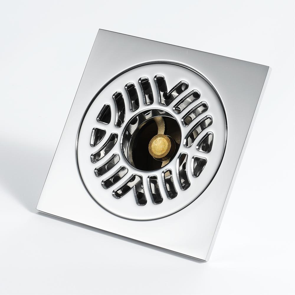 Beyoon Modern Rectangle Bathroom Accessories 4 Inch Anti-odor Shower Chrome Washing Drain Washing Machine Floor Drain HIDL117-3B
