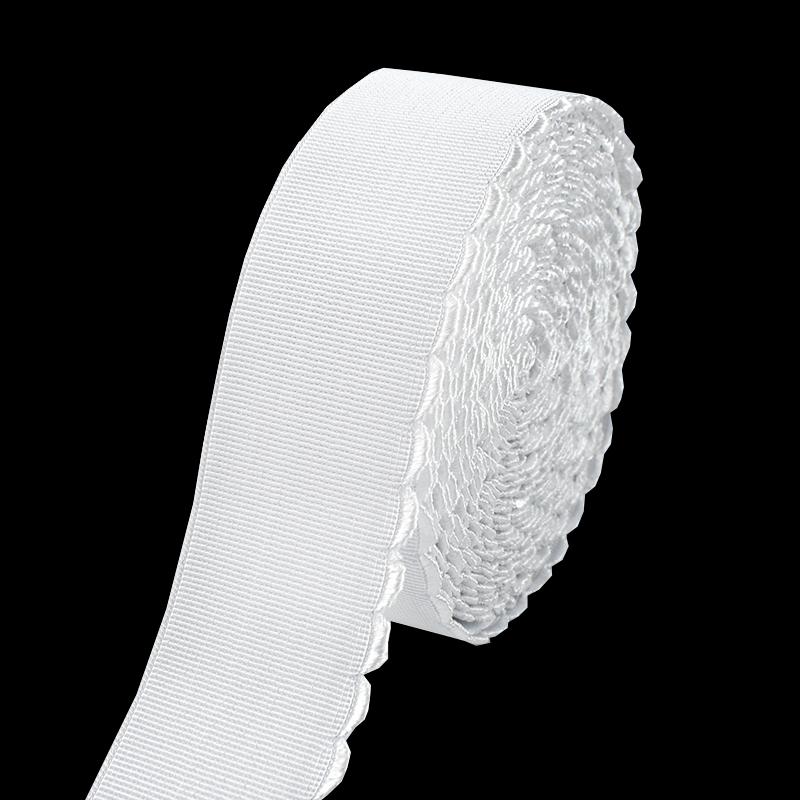 Meetee 2/5 метров Нейлоновая эластичная лента 10-50 мм Черно-белая Кружевная Резиновая лента Лента для бюстгальтера Нижнего белья Пояс Аксессуары для шитья DIY