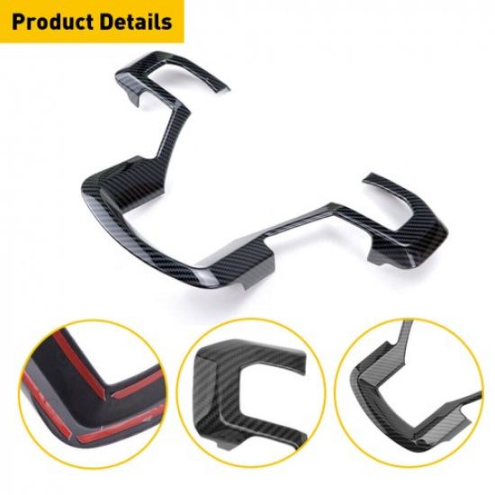 Carbon Fiber Interior Steering Wheel Cover Trim Accessories For 15-20 F150 Ford