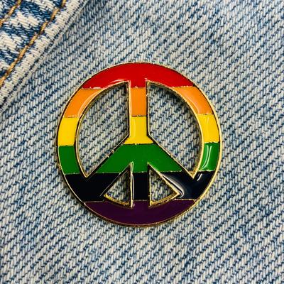 Новая эмалированная булавка Pride Pin Peace, металлическая вилка, подарок на день рождения, 1 шт.