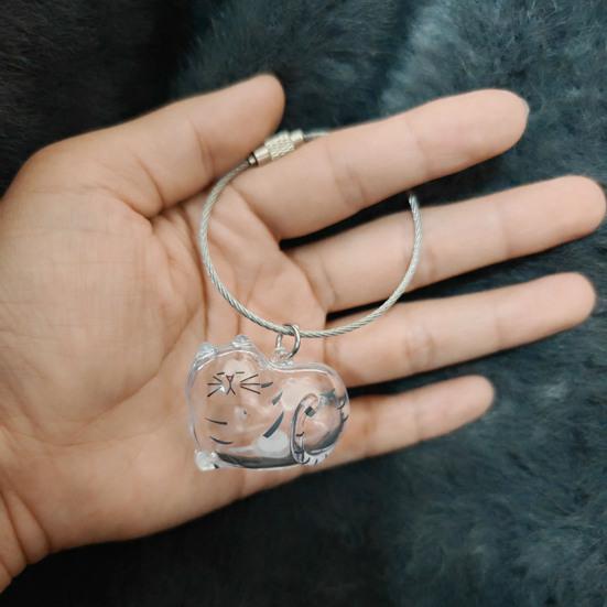 Прозрачная бутылочка для хранения кошачьей шерсти, брелок-сувенир для сбора кошачьей шерсти