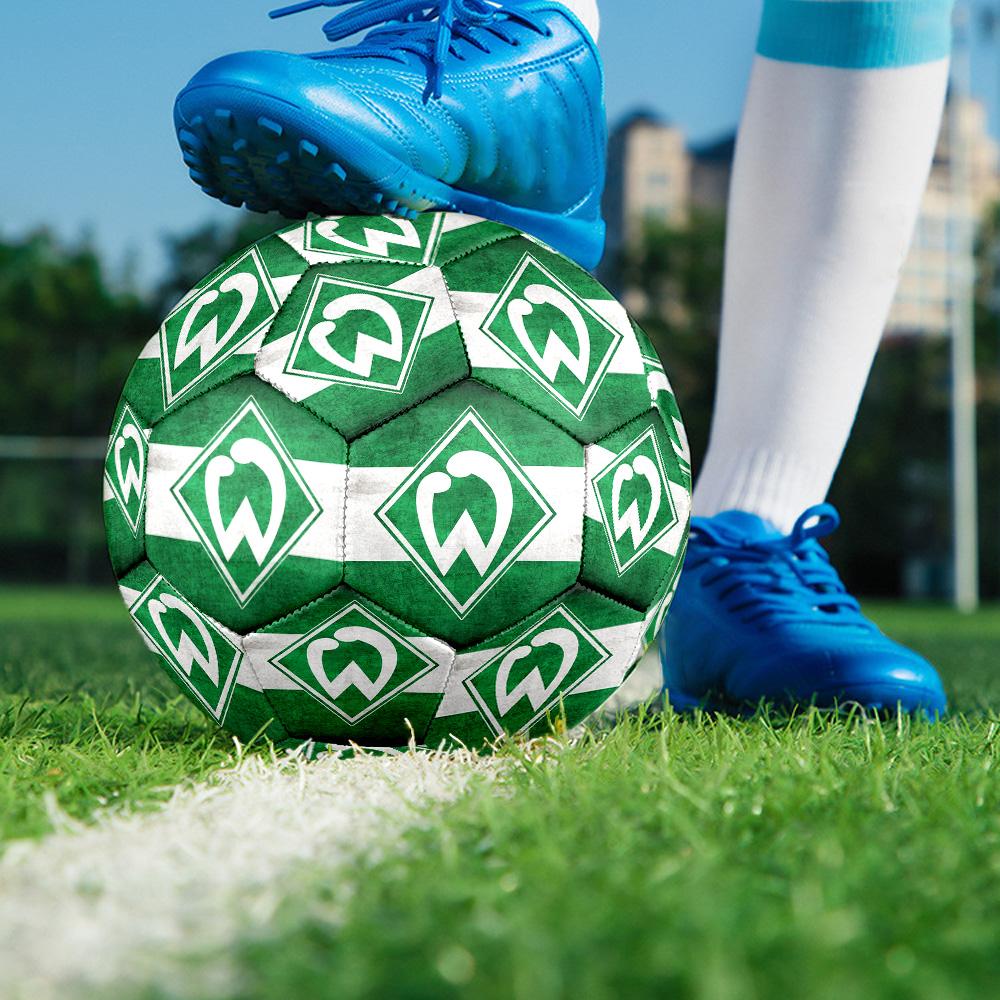 SV Werder Bremen Футзальный мяч Размер 5 Цветной Для всех возрастов Машинная строчка ПВХ Готов к соревнованиям Прочный Высокий отскок