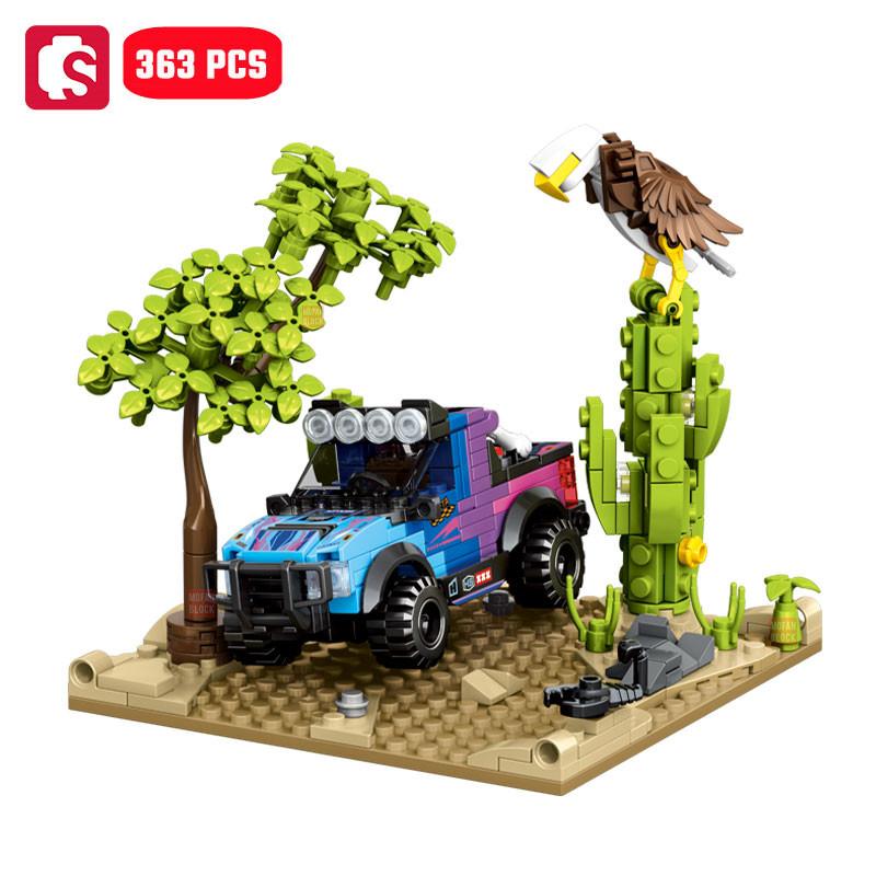 Нетоксичные Строительные Блоки Sembo Спортивный Автомобиль Moc Модели Гоночных Машин Внедорожные Сборные Кирпичики Набор для Сборки Автомобиля Для Детей Игрушка Подарки Детям