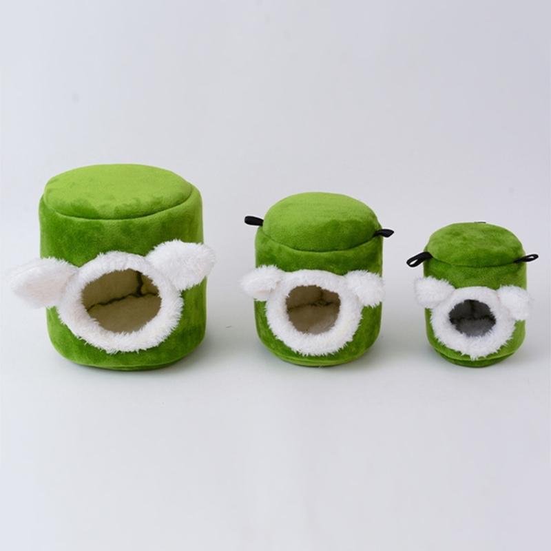 Hamster Habitat Shelter Rabbits Toy Soft Bed House for Hamster for Guinea Pigs, Gerbils Molar Toy Bed