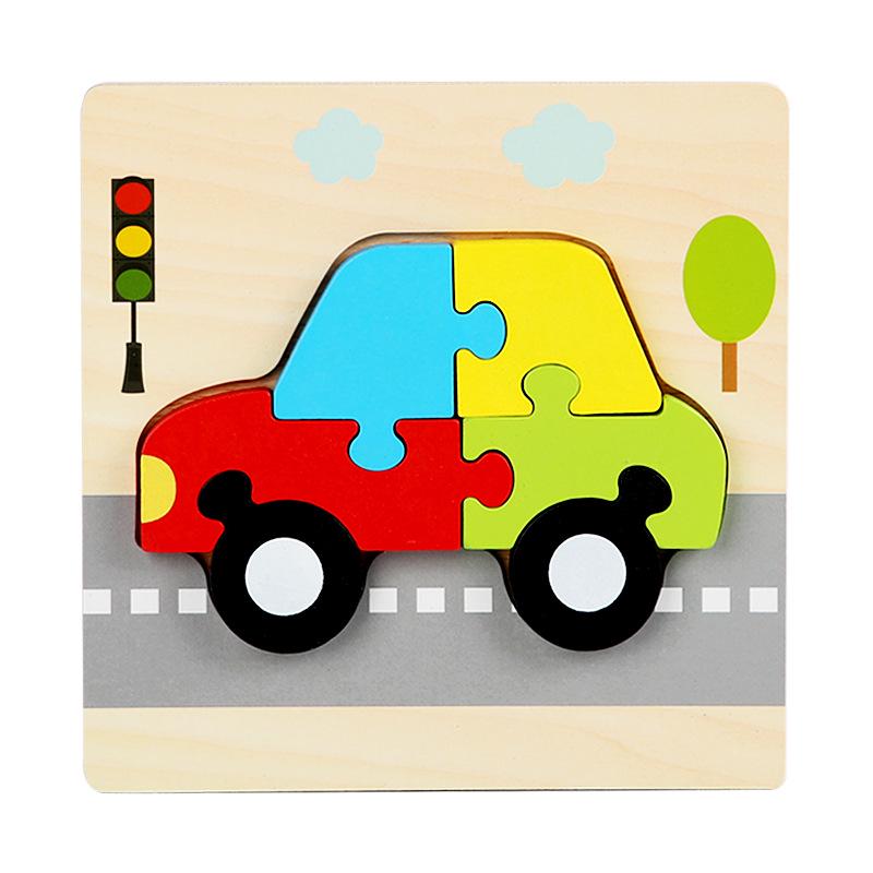 Children's 3D Wooden Animal Puzzle Board - Educational Toy for Early Learning