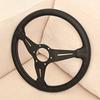 JDM 14inch H Leather Steering Wheel Deep Dish Racing Sports Gaming Steering Wheel For Universal