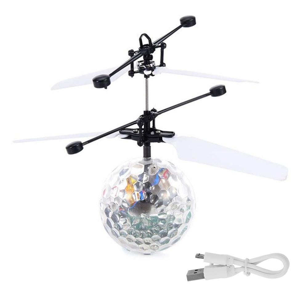 Intelligent Sensing Electric Flying Magic Ball Colorful Lights Crystal Ball Flying Toy Kids Gift