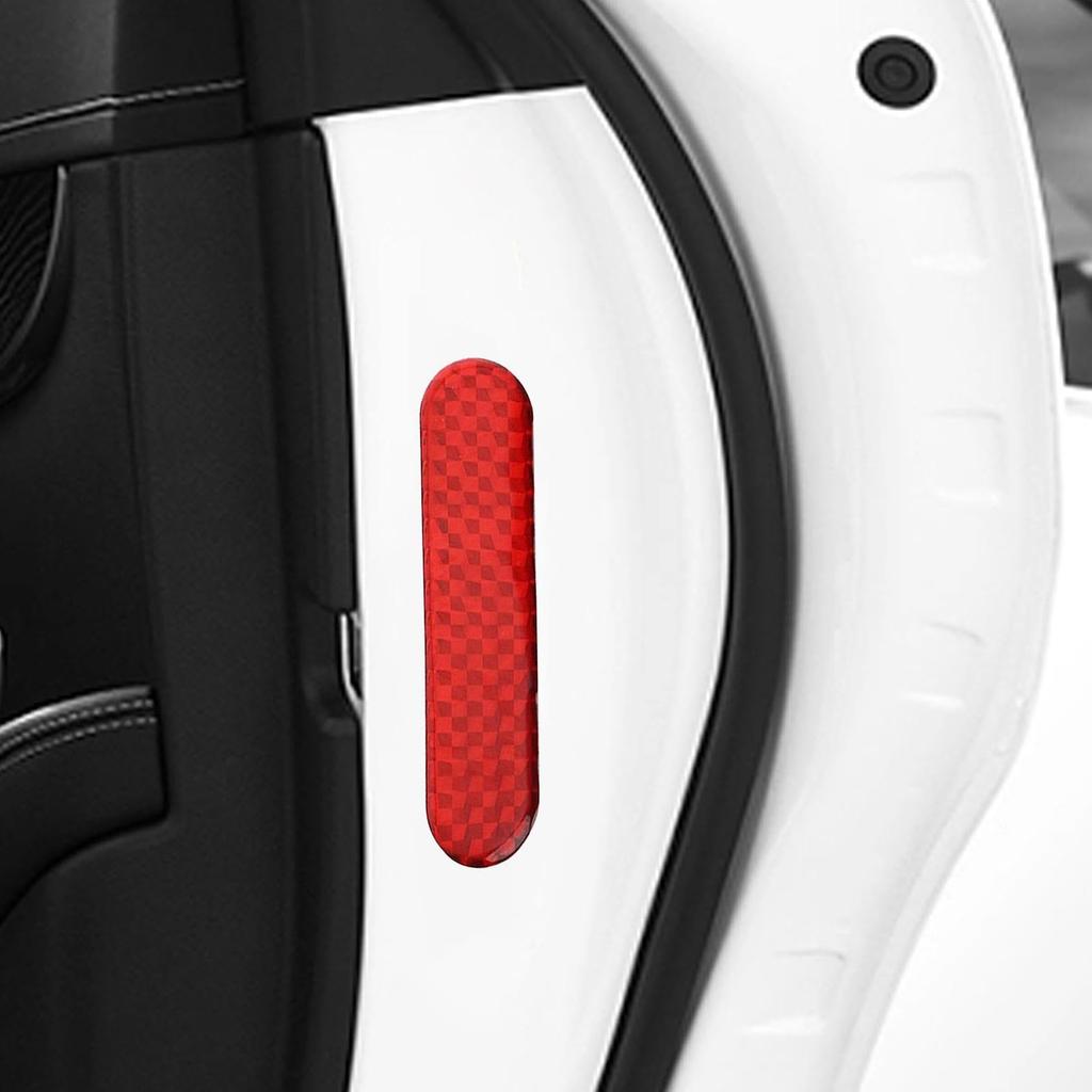 Set of 2 Reflective Stickers for Car Motorcycle Door Protection Warning Signs Improve Night