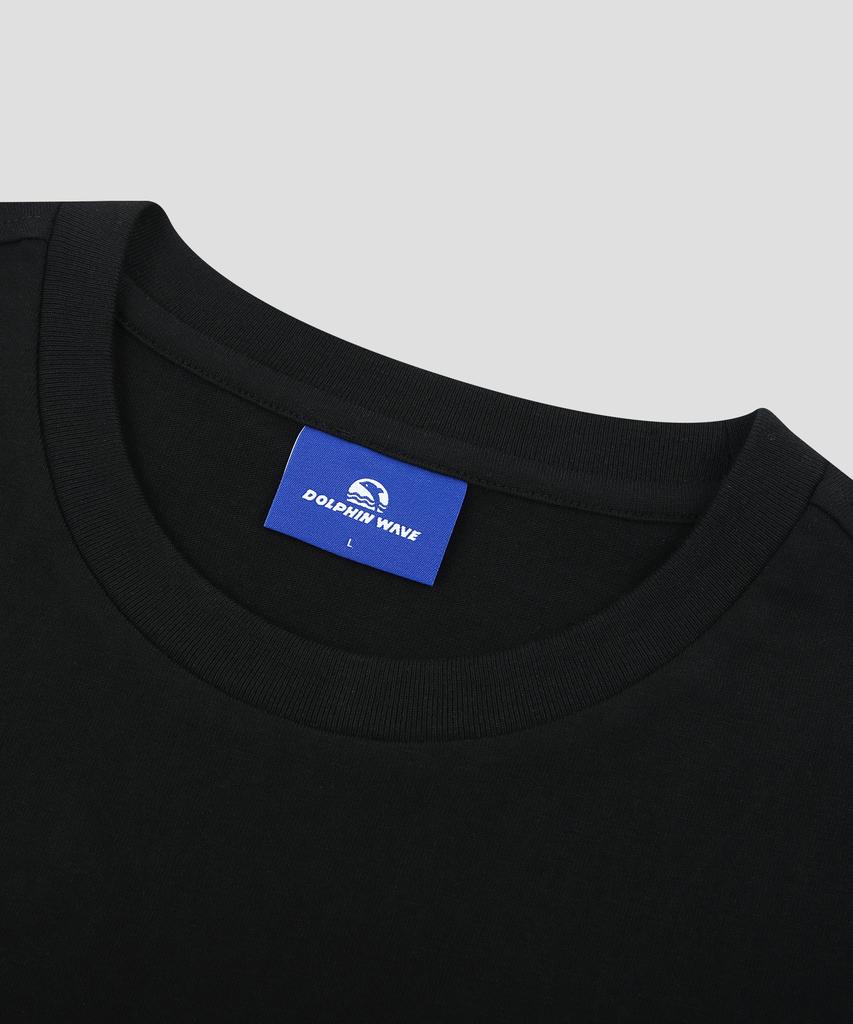 DOLPHIN WAVE APPAREL [3 шт.] Мини-вышивка дельфина цепью Футболка с коротким рукавом 16-го размера Белый & Белый & Черный