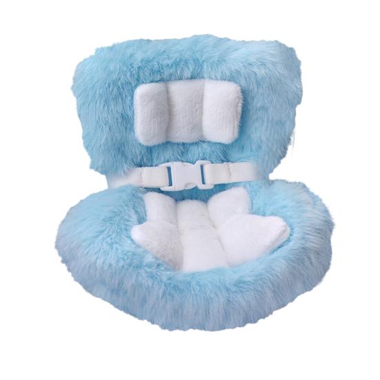 Doll Car Seat with Air Vent Clip Desktop Stand Cute Safety Belt Plush Cushion 17cm Doll Seat Car Ornament Gift for Collectors Fans