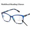 Прогрессивные мультифокальные очки для чтения с пружинными ножками, анти-синий свет, цветная цветочная оправа для очков