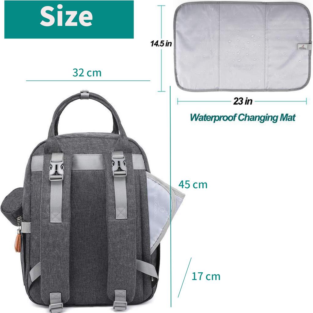 Multifunctional Mommy Backpack – Foldable Baby Bed, Large-Capacity Waterproof Diaper Bag for Moms