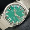 Seiko 5 AUTOMATIC VINTAGE 7009A JAPAN MENS GREEN COLOR DIAL WATCH A702107-5 R208-a702107