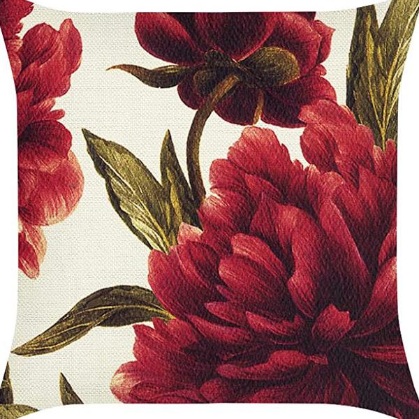 Ретро Американский Растительный Цветочный Принт Льняная Наволочка Гостиная Диван Автомобильная Подушка Подушка