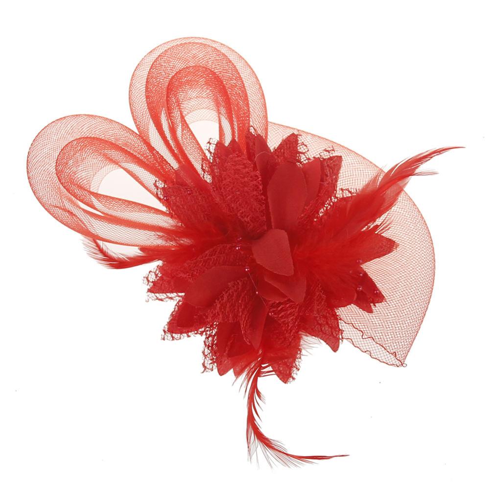 Bridal Jewelry Elegant Flower Women Stylish Hair Ornament Feather Headband Shimmer Headdress