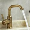 Antique Bronze Bathroom Faucet Brass Basin Faucets Hot & Cold Bathroom Sink Faucet Deck Mounted Lavotory Faucet Mixer Water Tap