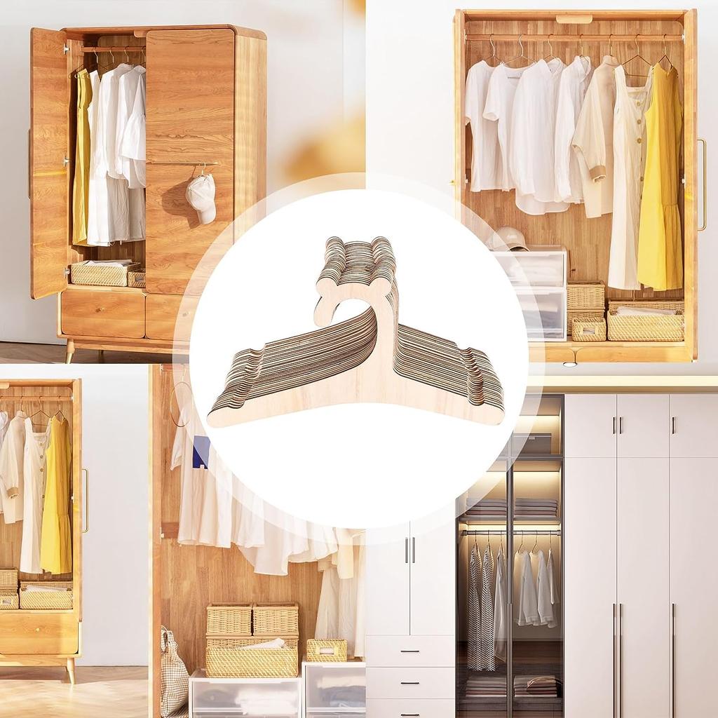 20pcs Baby Clothes Rack Wooden Children Clothing Hanger Cute Bear Drying Hanger Home Princess Room Nursery Decor Kids Present