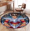 Saint Seiya Pattern Round Rug, Indoor/Outdoor Mat, for Picnic, Gameroom, Bedroom, Office, Living Room, Home Decor Carpet, Birthday Gift