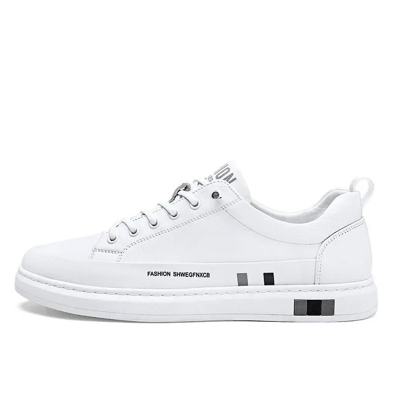 Модные новые мужские спортивные повседневные туфли для мужчин, низкие белые туфли, удобные мужские кроссовки со шнуровкой, белые теннисные туфли Zapatillas Hombre