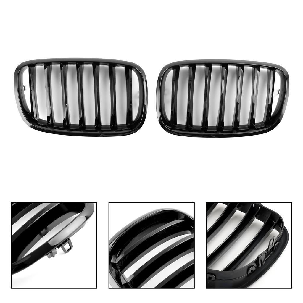 Передний бампер решетка радиатора решетка подходит для BMW X5 E70 X6 E71 2007-2013 глянцевый черный