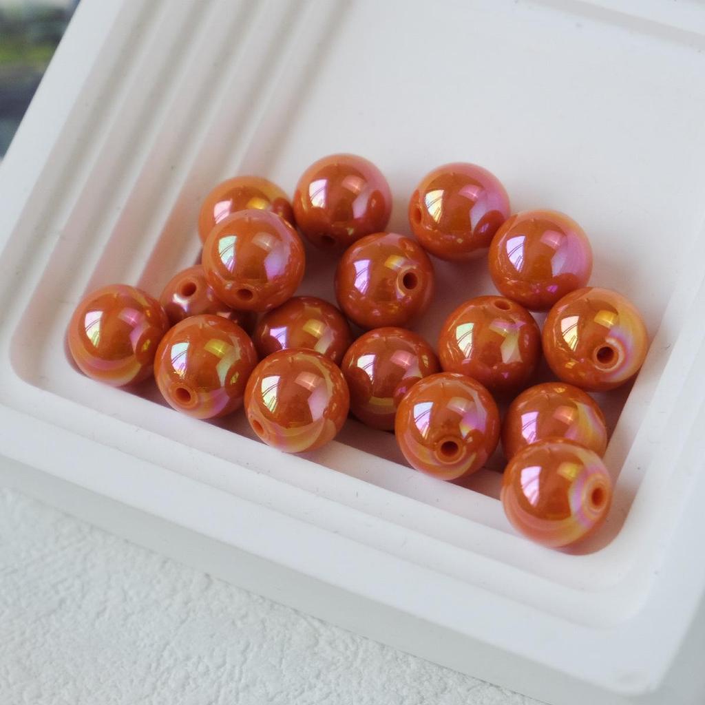 Акриловые круглые бусины AB-цвета для DIY-украшений и аксессуаров