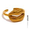 Stainless Steel Lip Open Fashion Ring 18K PVD Plated Metal Personalized Jewelry Attractive Women Finger Accessories