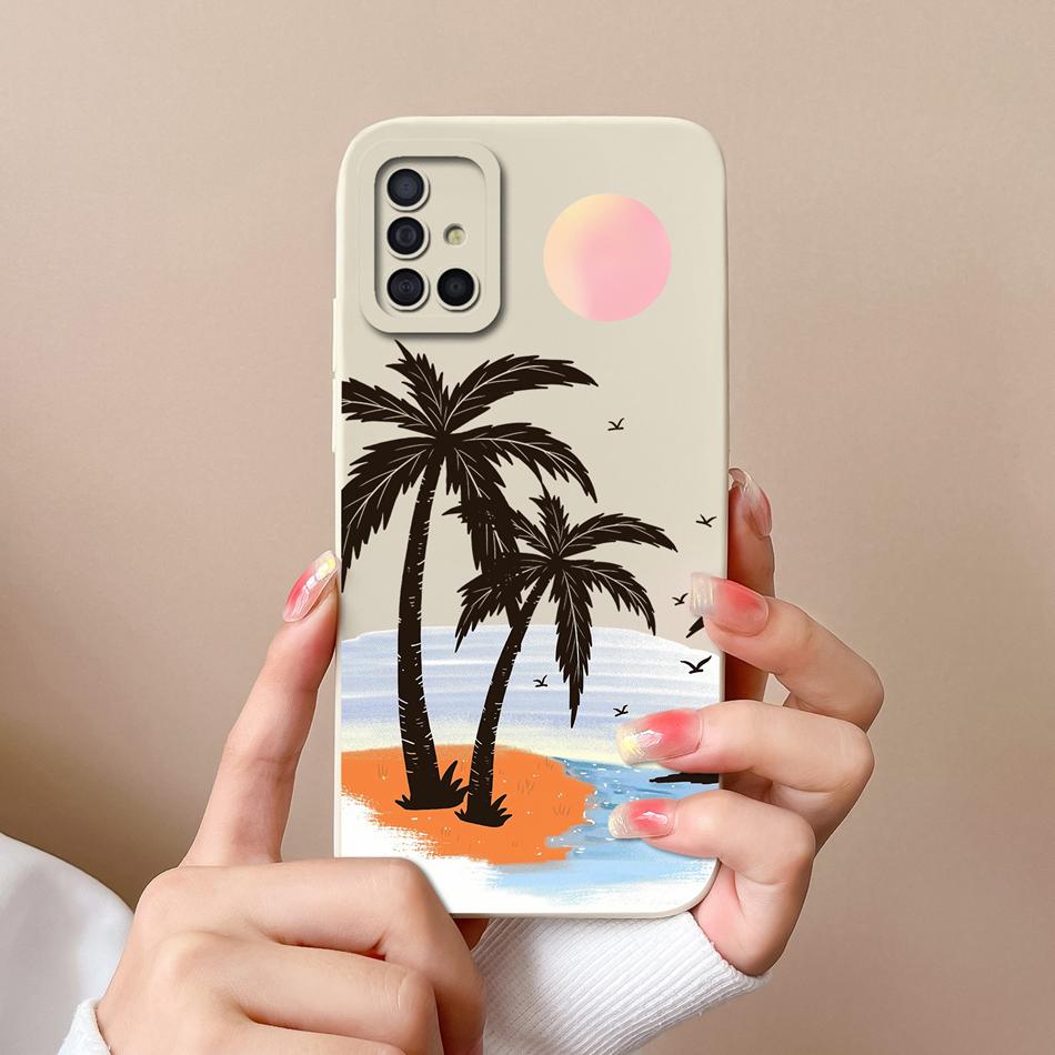 Чехол для телефона Samsung Galaxy A51 A71 A31 Мультяшный Чехол с полной защитой Для Samsung A 51 71 31 Мягкая Жидкая Силиконовая Задняя Крышка