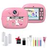 Детская камера мгновенной печати Polaroid для детей Детская камера Игрушечная камера 40 МП Фото Full HD Видео 1080P Селфи Игрушка Детская цифровая камера с термопечатью с