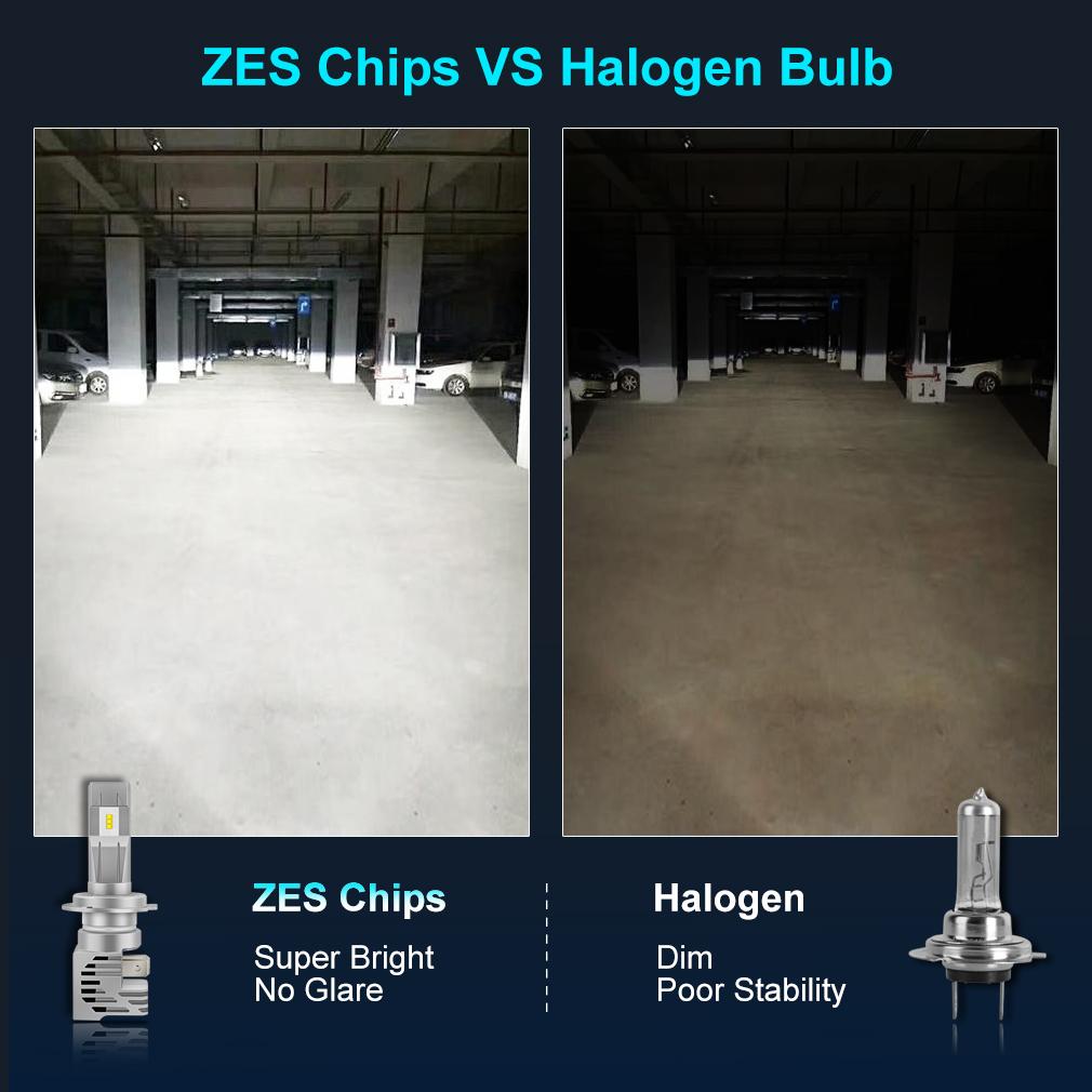 2Pcs ZES Led H1 H4 H7 LED H8 H11 H16 9005 HB3 9006 HB4 Car Headlight 50W 12000Lm H3 9004 9007 H13 High Low Beam Bulbs Automobile Lights Turbo Headlamp