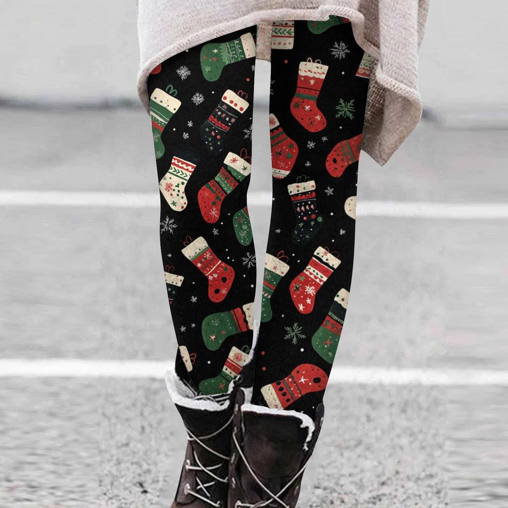 Женские брюки с принтом, эластичные мягкие хлопковые леггинсы, повседневная домашняя пижама