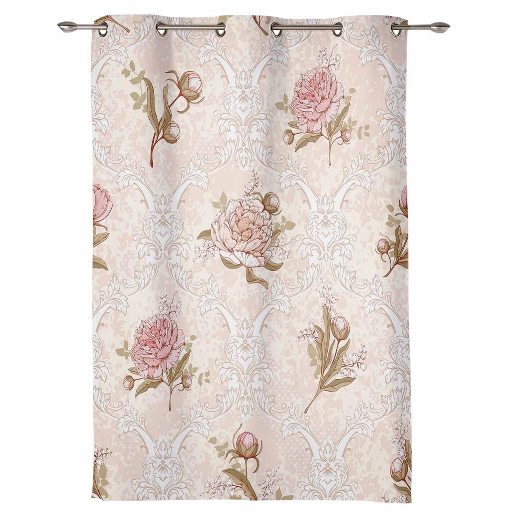 Plaid, English, Red, Dark Grey Window Curtains Curtains for Living Room Decorative Items Living Room